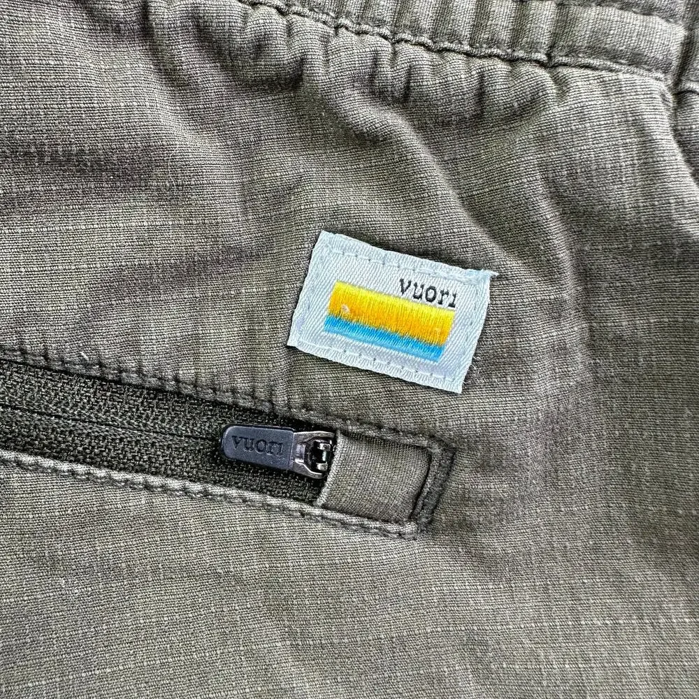 Vuori Olive Green Ripstop Drawstring Pants